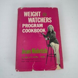 Weight Watchers Program Cookbook Jean Nidetch Pink Vintage 1970s Hardcover Book